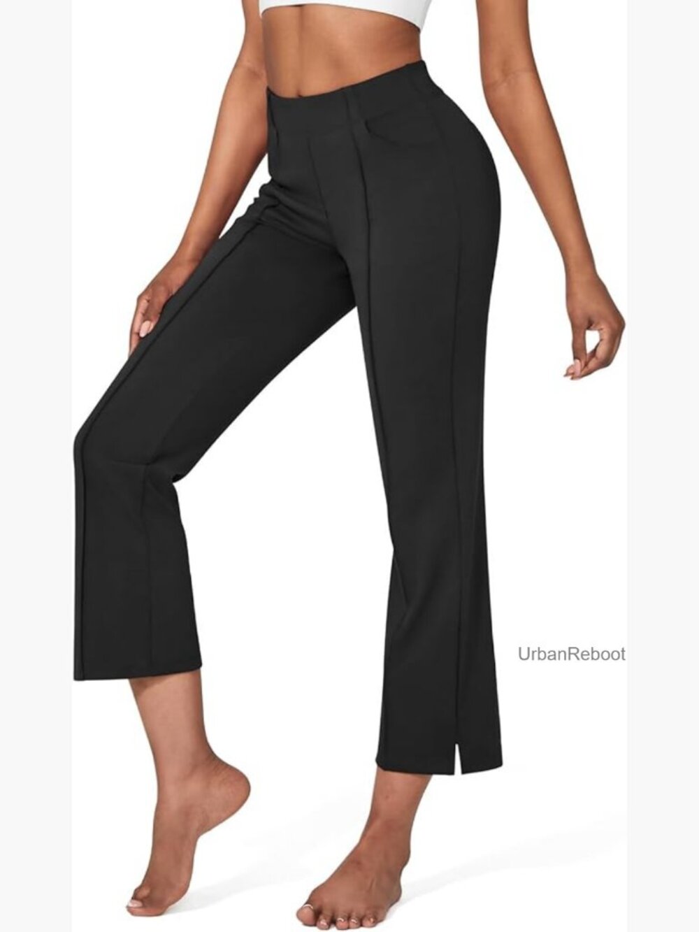 Flare Yoga Pants Ankle Casual with Pockets Bootcut Wide Leg Dress Pants Petite